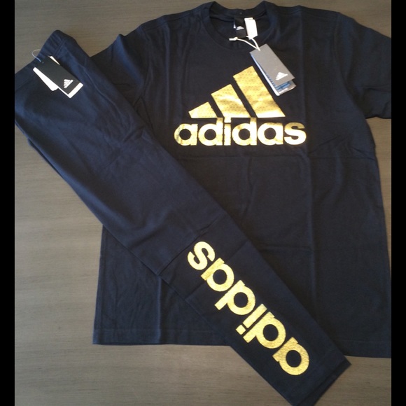 gold adidas outfit